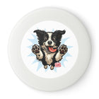 Happy Border Collie Illustration Frisbee | Dog Throwing Disc