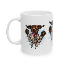 Load image into Gallery viewer, Playful German Shorthaired Pointer Dog Ceramic Mug  11oz &amp; 15oz, Perfect Gift for Pet Lovers, GSP Lovers Gift, Coffee Mug