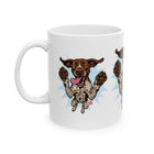 Playful German Shorthaired Pointer Dog Ceramic Mug  11oz & 15oz, Perfect Gift for Pet Lovers, GSP Lovers Gift, Coffee Mug