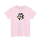 Cute Siberian Husky Dog Graphic Unisex Heavy Cotton Tee | Pet Lover Gift, Husky Apparel, Fun Casual Wear