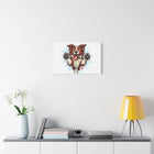 Happy Border Collie Illustration Canvas | Matte Stretched 1.25"