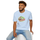 Christmas Frenchie Unisex Softstyle T-Shirt, Festive Dog Tee, Holiday Gift, Cute Pug Shirt, Casual Wear, Christmas Apparel