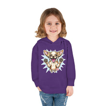 Load image into Gallery viewer, Happy Jumping Chihuahua Toddler Hoodie | Cute Dog Paw Print Design