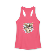 Load image into Gallery viewer, Chihuahua Racing Tank, Dog Lover Graphic Tee, Happy Pet Sleeveless Shirt, Excited Chiwawa Top, Dog Print Workout Singlet