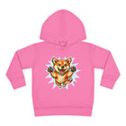 Toddler Hoodie — Playful Jumping Shiba Inu Puppy