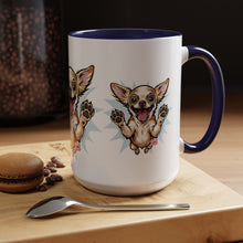 Load image into Gallery viewer, Chihuahua Happy Pup Accent Coffee Mug – Cute Dog Lover Gift (11/15oz)
