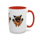 Pug Lover's Accent Coffee Mug, Cute Dog Mug, Pet Gift, Animal Lover's Present, Gift for Dog Owners, Funny Mug