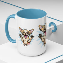 Load image into Gallery viewer, Chihuahua Happy Pup Accent Coffee Mug – Cute Dog Lover Gift (11/15oz)