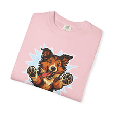 Load image into Gallery viewer, Playful Collie Dog Graphic T-Shirt, Unisex Pet Lover Tee, Casual Wear, Birthday Gift, Collie Lover Apparel, Graphic Tees for Dog Owners