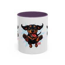 Load image into Gallery viewer, Dachshund Jumping Dog Accent Coffee Mug Cute Wiener Dog Gift (11oz)