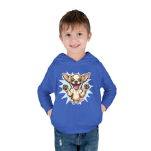 Load image into Gallery viewer, Happy Jumping Chihuahua Toddler Hoodie | Cute Dog Paw Print Design