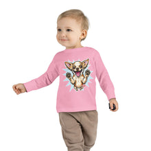 Load image into Gallery viewer, Happy Jumping Chihuahua Toddler Tee | Cute Dog Illustration
