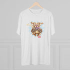Playful Yellow Labrador Retriever Dog Graphic Tee | Cute Yellow Lab Puppy Paw Print T‑Shirt