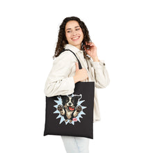 Load image into Gallery viewer, Playful Border Collie Dog Cotton Canvas Tote Bag | Eco-Friendly Shopping, Gift for Dog Lovers, Travel Tote, Pet Lover's Accessory