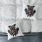 Happy Cane Corso Dog Canvas Pillow, Pet Decor, Dog Lover Gift, Fun Home Accent, Playful Throw Pillow
