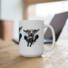 Happy Jumping Weimaraner Dog Mug | Playful Dog Illustration Ceramic Mug
