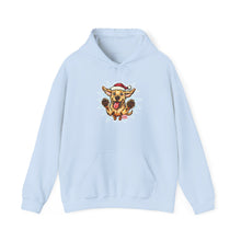 Load image into Gallery viewer, Festive Yellow Labrador Hoodie - Cozy Holiday Sweatshirt, Unique Gift for Christmas, Winter Wear, Cute Yellow Lab, Unisex Hooded Pullover