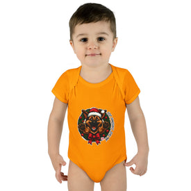 Christmas German Shepherd Puppy Bodysuit for Infants, Cute Baby Outfit, Baby Shower Gift, Infant Christmas Apparel, Adorable  GSD Babywear