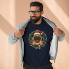 Festive Pug Sweatshirt, Unisex Crewneck, Holiday Gift, Dog Lover Apparel, Christmas Sweater, Cozy Winter Wear