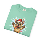 Festive French Bulldog T-shirt, Holiday Shirt, Unisex Tee, Dog Lover Gift, Christmas Apparel, Cute Pet T-shirt