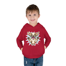 Load image into Gallery viewer, Happy Jumping Chihuahua Toddler Hoodie | Cute Dog Paw Print Design