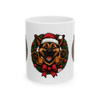 Festive  German Shepherd Dog Lover Ceramic Mug | Christmas Gift, Holiday Decor, Pet Lover's Mug, Cute GSD Cup, Coffee Tea Mug