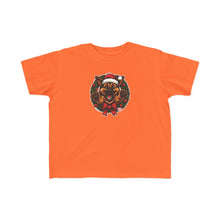Load image into Gallery viewer, Toddler's Christmas German Shepherd Puppy Tee | Cute Holiday Shirt, Toddler GSD Dog xmas, Kids Holiday Apparel, Winter Fashion, Santa Tee