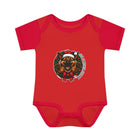 Christmas German Shepherd Puppy Bodysuit for Infants, Cute Baby Outfit, Baby Shower Gift, Infant Christmas Apparel, Adorable  GSD Babywear