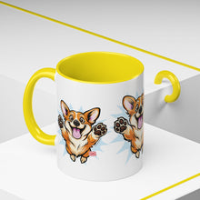 Load image into Gallery viewer, Corgi Coffee Mug - Cute Happy Corgi Accent Mug (11oz)