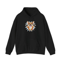 Load image into Gallery viewer, Happy Corgi Jumping hoodie | Cute Dog Illustration Hoodie