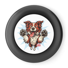 Load image into Gallery viewer, Happy Border Collie Catch Illustration Frisbee | Dog Disc, Outdoor Play