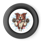 Happy Border Collie Catch Illustration Frisbee | Dog Disc, Outdoor Play