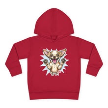 Load image into Gallery viewer, Happy Jumping Chihuahua Toddler Hoodie | Cute Dog Paw Print Design