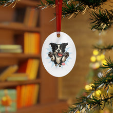 Load image into Gallery viewer, Metal Ornaments for Border Collie Lovers, Cute Pet Decoration, Personalized Holiday Gift, Customizable Dog Ornament, Pet Memorial Keepsake