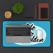 Load image into Gallery viewer, Golden Retriever Dog Lover's Desk Mat - "Life is Golden"