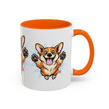 Load image into Gallery viewer, Corgi Coffee Mug - Cute Happy Corgi Accent Mug (11oz)