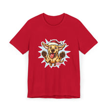 Load image into Gallery viewer, Funny Yellow Labrador Retriever Dog Christmas T-Shirt, Unisex Holiday Tee, Cute Pet Shirt, Dog Lover Gift, Santa Dog Design, Festive Apparel