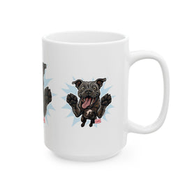 Ceramic Mug, Happy Cane Corso Dog, Coffee Mug, Dog Lover Gift, Pet Owner Present, Animal Ceramic Cup, Gift for Dog Parents