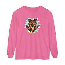 Load image into Gallery viewer, Happy Collie Dog Design Long Sleeve T-Shirt for Dog Lovers