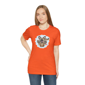 Happy German Shepherd Unisex Jersey Short Sleeve Tee