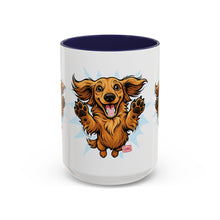 Load image into Gallery viewer, Happy Dachshund Jumping Mug | Accent Coffee Mug, 11oz 15oz
