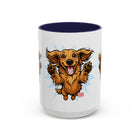 Happy Dachshund Jumping Mug | Accent Coffee Mug, 11oz 15oz