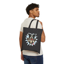 Load image into Gallery viewer, Playful Border Collie Dog Cotton Canvas Tote Bag | Eco-Friendly Shopping, Gift for Dog Lovers, Travel Tote, Pet Lover's Accessory