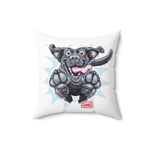 Load image into Gallery viewer, Playful Jumping Black Labrador Retriever Pillow
