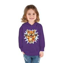 Load image into Gallery viewer, Toddler Hoodie — Playful Jumping Shiba Inu Puppy