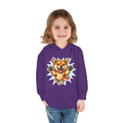 Toddler Hoodie — Playful Jumping Shiba Inu Puppy