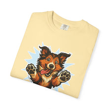 Load image into Gallery viewer, Playful Collie Dog Graphic T-Shirt, Unisex Pet Lover Tee, Casual Wear, Birthday Gift, Collie Lover Apparel, Graphic Tees for Dog Owners