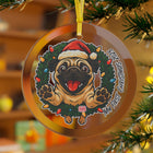 Joyful Pug My - First Christmas Glass Ornament