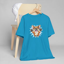 Load image into Gallery viewer, Happy Corgi Jumping T-Shirt | Cute Dog Illustration