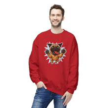 Load image into Gallery viewer, Playful Pug Crewneck Sweatshirt - Cozy Unisex Fleece, Dog Lover Gift, Pet Apparel, Cute Sweatshirt, Fun Dog Design